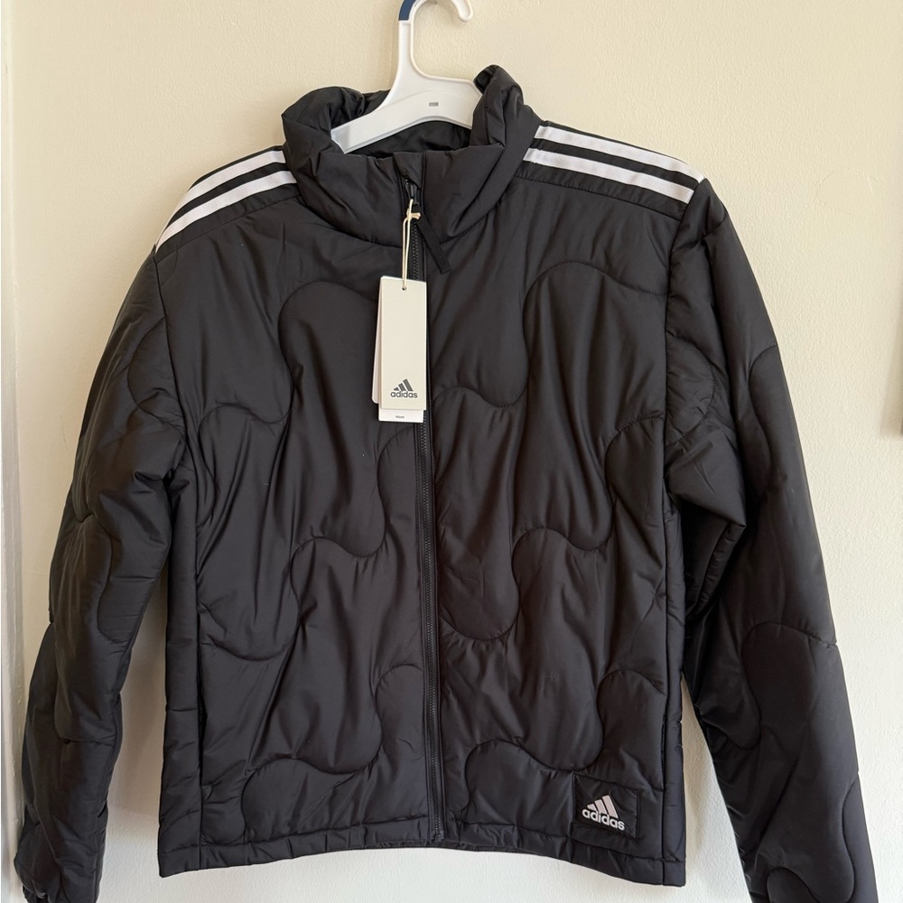 Adidas Men’s Black Quilted Lightweight Puffer Jacket